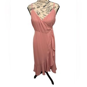 Lulu's Pink Asymmetrical Ruffled Sundress